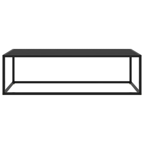 vidaXL Coffee Table Black with Black Glass 120x50x35 cm