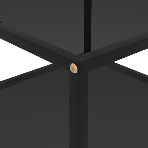 vidaXL Coffee Table Black 60x60x35 cm Tempered Glass