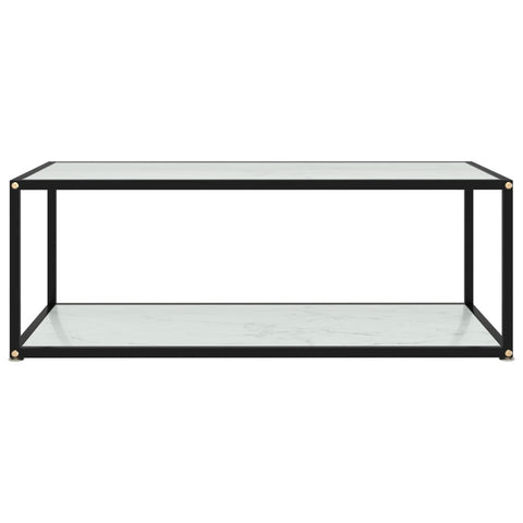 vidaXL Coffee Table White 100x50x35 cm Tempered Glass
