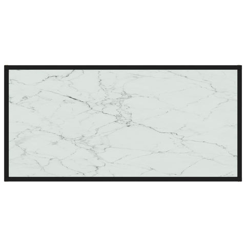 vidaXL Coffee Table White 100x50x35 cm Tempered Glass
