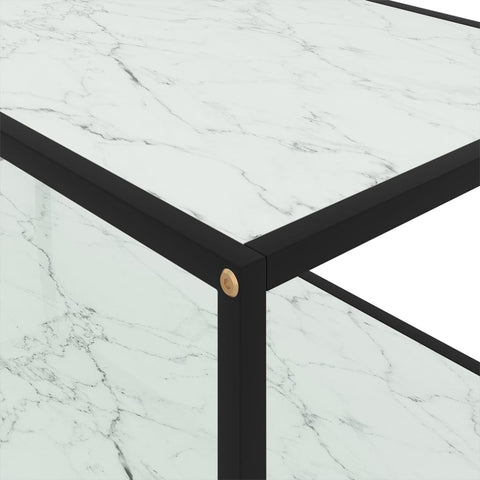 vidaXL Coffee Table White 100x50x35 cm Tempered Glass