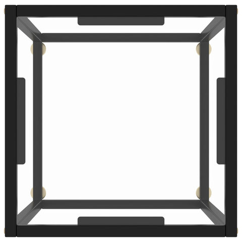 vidaXL Coffee Table Black with Tempered Glass 40x40x50 cm