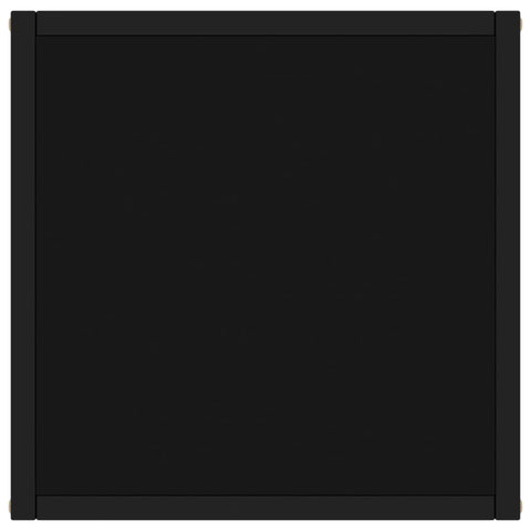vidaXL Coffee Table Black with Black Glass 40x40x50 cm