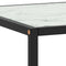 vidaXL Coffee Table Black with White Marble Glass 90x90x50 cm