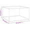 vidaXL Coffee Table Black with White Marble Glass 90x90x50 cm