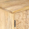 vidaXL Carved Bedside Cabinet 40x30x50 cm Solid Mango Wood