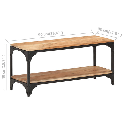 vidaXL Coffee Table 90x30x40 cm Solid Acacia Wood