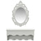 vidaXL Wall Shelf Set for Keys&Jewelery with Mirror and Hooks Grey