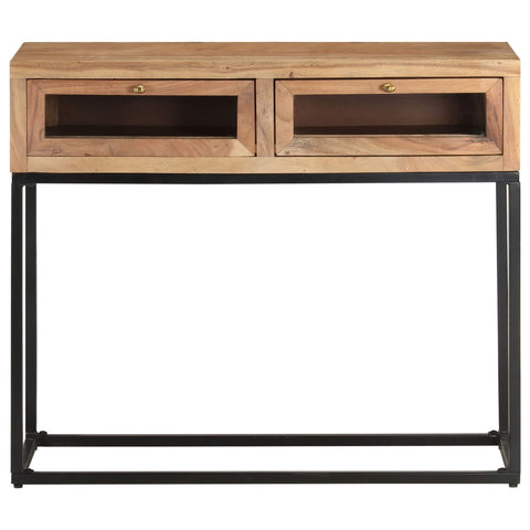 vidaXL Console Table 90x35x76 cm Solid Acacia Wood