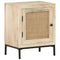 vidaXL Bedside Cabinet 40x30x50 cm Solid Mango Wood and Natural Cane