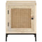 vidaXL Bedside Cabinet 40x30x50 cm Solid Mango Wood and Natural Cane