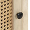 vidaXL Bedside Cabinet 40x30x50 cm Solid Mango Wood and Natural Cane