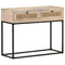 vidaXL Console Table 100x35x76 cm Solid Mango Wood and Natural Cane