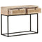 vidaXL Console Table 100x35x76 cm Solid Mango Wood and Natural Cane