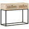 vidaXL Console Table 100x35x76 cm Solid Mango Wood and Natural Cane