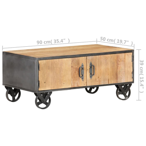 vidaXL Coffee Table 90x50x39 cm Solid Reclaimed Wood