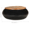 vidaXL Coffee Table Black 68x68x30 cm Solid Reclaimed Wood