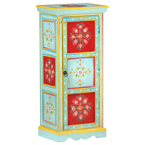 vidaXL Hand Painted Highboard 40x30x90 cm Solid Mango Wood