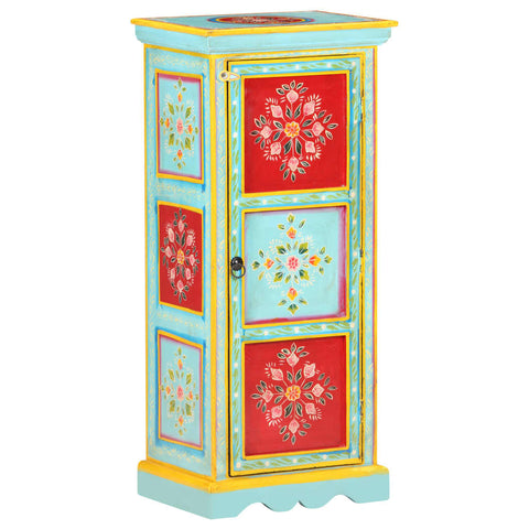 vidaXL Hand Painted Highboard 40x30x90 cm Solid Mango Wood