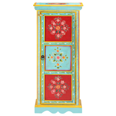 vidaXL Hand Painted Highboard 40x30x90 cm Solid Mango Wood