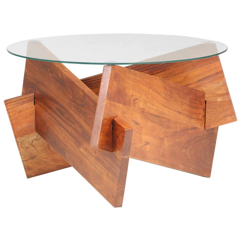 vidaXL Coffee Table 60 cm Solid Acacia Wood