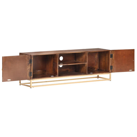 vidaXL TV Cabinet 124x29x45 cm Solid Mango Wood