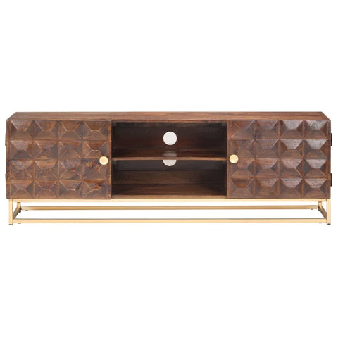 vidaXL TV Cabinet 124x29x45 cm Solid Mango Wood