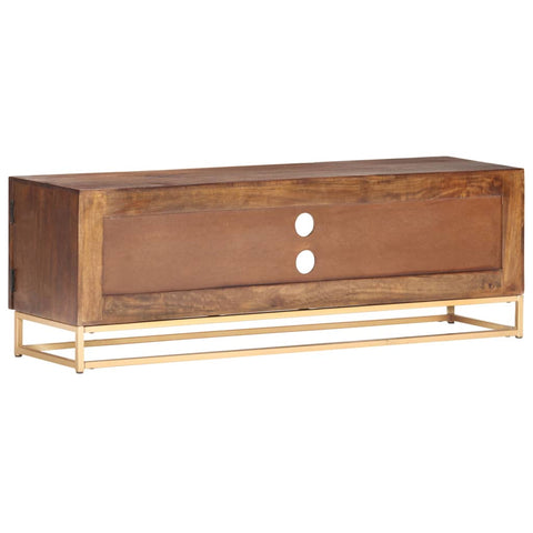 vidaXL TV Cabinet 124x29x45 cm Solid Mango Wood
