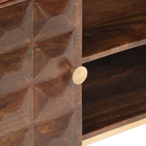 vidaXL TV Cabinet 124x29x45 cm Solid Mango Wood