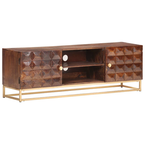 vidaXL TV Cabinet 124x29x45 cm Solid Mango Wood