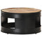 vidaXL Coffee Table Black 68x68x36 cm Solid Reclaimed Wood