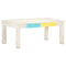vidaXL Coffee Table White 110x60x45 cm Solid Mango Wood