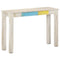 vidaXL Console Table White 115x35x77 cm Rough Mango Wood