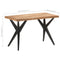 vidaXL Dining Table 120x60x76 cm Solid Acacia Wood
