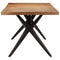 vidaXL Dining Table 200x90x76 cm Solid Acacia Wood