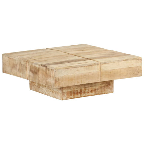 vidaXL Coffee Table 80x80x28 cm Solid Mango Wood
