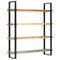 vidaXL 4-Tier Bookcase 160x40x180 cm Solid Reclaimed Wood