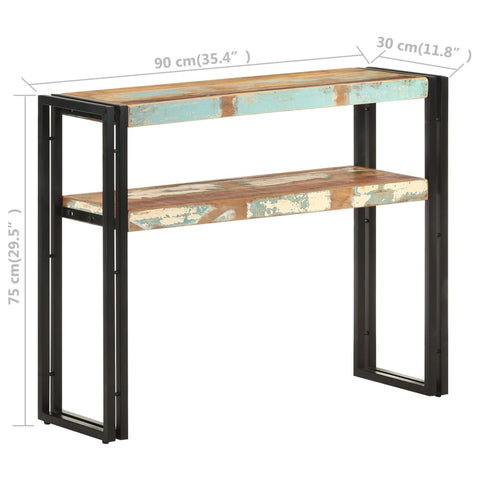 vidaXL Console Table 90x30x75 cm Solid Reclaimed Wood