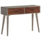 vidaXL Console Table Grey 110x35x75 cm Solid Rough Mango Wood