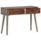 vidaXL Console Table Grey 110x35x75 cm Solid Rough Mango Wood