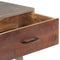 vidaXL Console Table Grey 110x35x75 cm Solid Rough Mango Wood