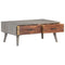 vidaXL Coffee Table Grey 100x60x40 cm Solid Rough Mango Wood