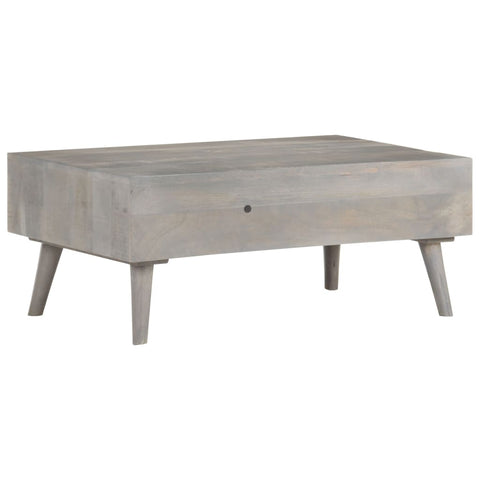 vidaXL Coffee Table Grey 100x60x40 cm Solid Rough Mango Wood