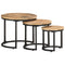 vidaXL Side Tables 3 pcs Rough Mango Wood