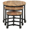 vidaXL Side Tables 3 pcs Rough Mango Wood