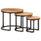 vidaXL Side Tables 3 pcs Solid Acacia Wood