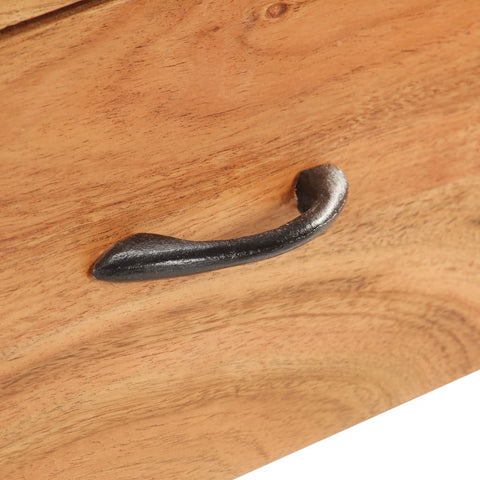 vidaXL Sideboard 110x30x75 cm Solid Acacia Wood