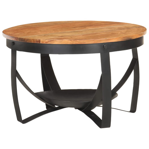 vidaXL Coffee Table Ø68x43 cm Solid Acacia Wood