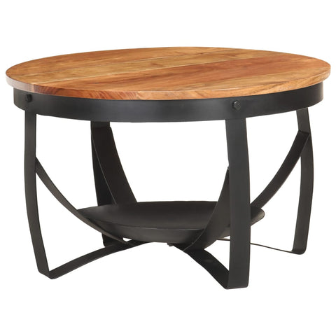 vidaXL Coffee Table Ø68x43 cm Solid Acacia Wood