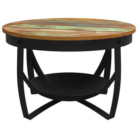 vidaXL Coffee Table Ø68x43 cm Solid Reclaimed Wood
